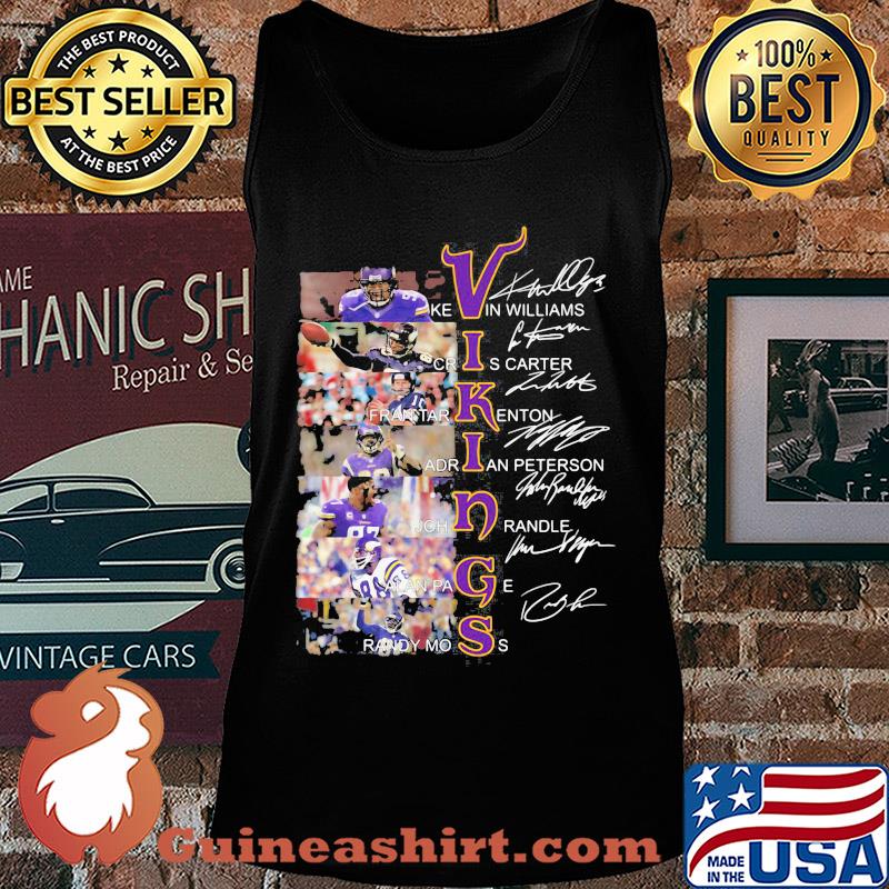 Minnesota vikings football team players signatures s Tank top
