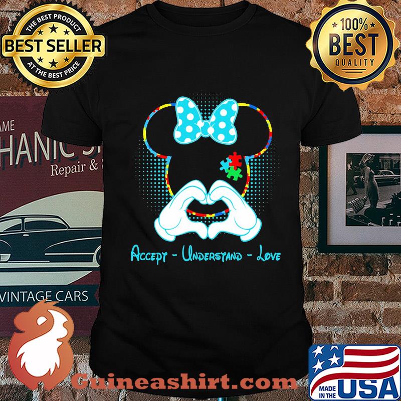 Minnie mouse autism awareness accept understand love shirt