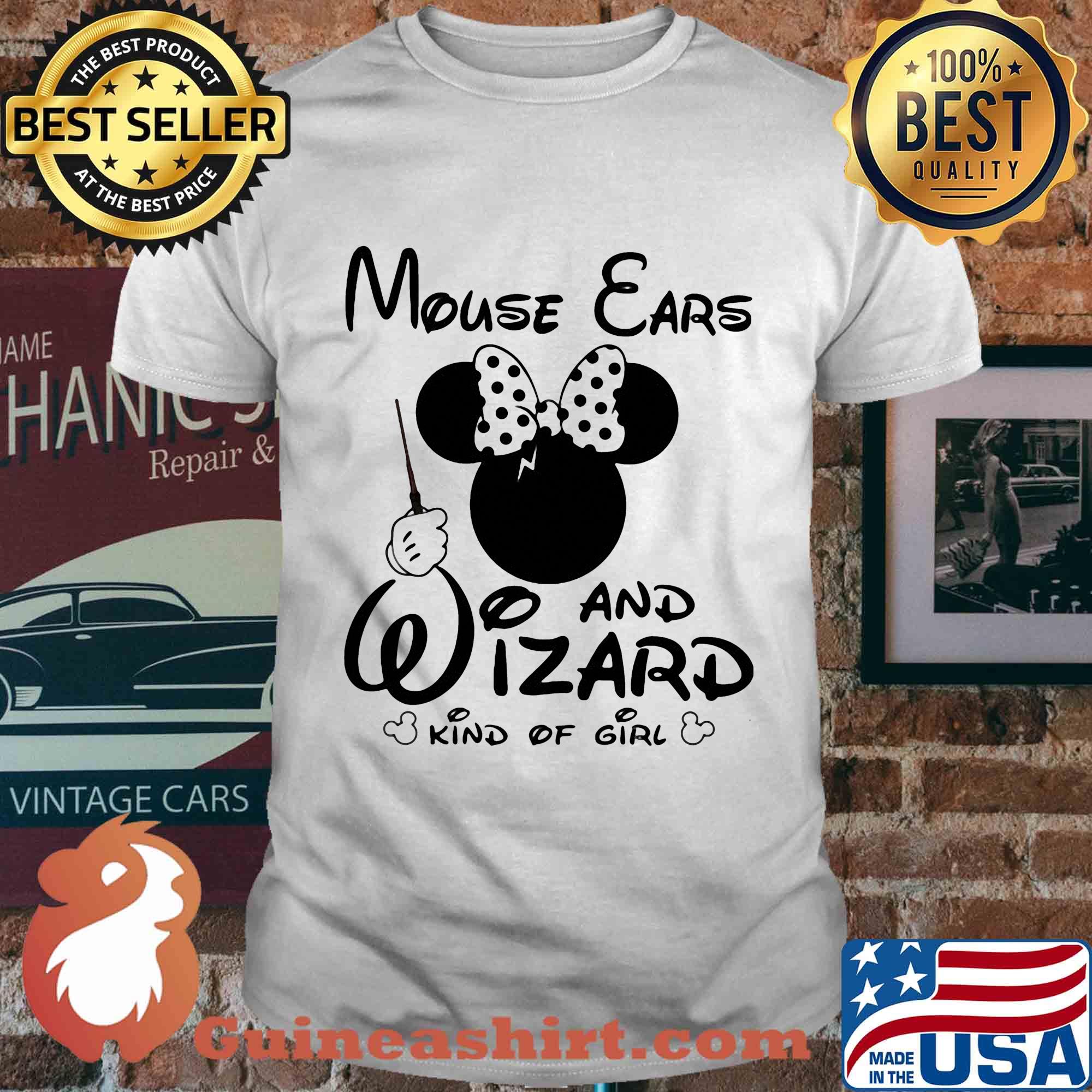 Minnie mouse ears and wizard kind of girl shirt