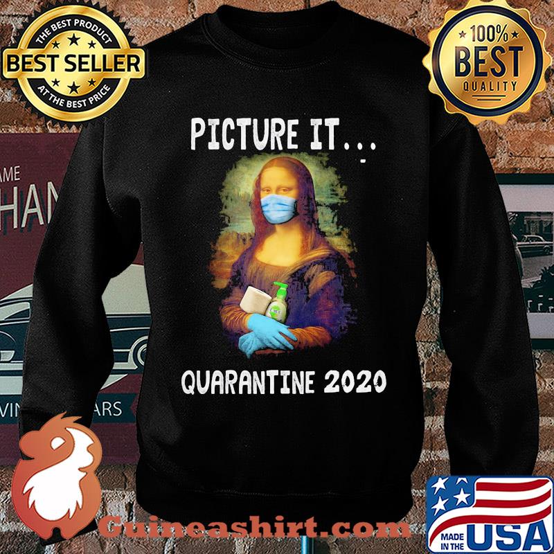 Mona lisa mask hug toilet paper soap picture it quarantined 2020 s Sweater