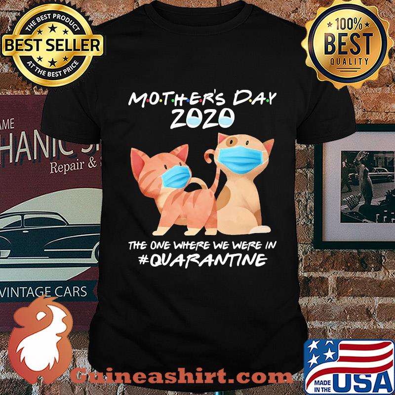 Mother's day 2020 the one where we were in quarantine Cat mask shirt