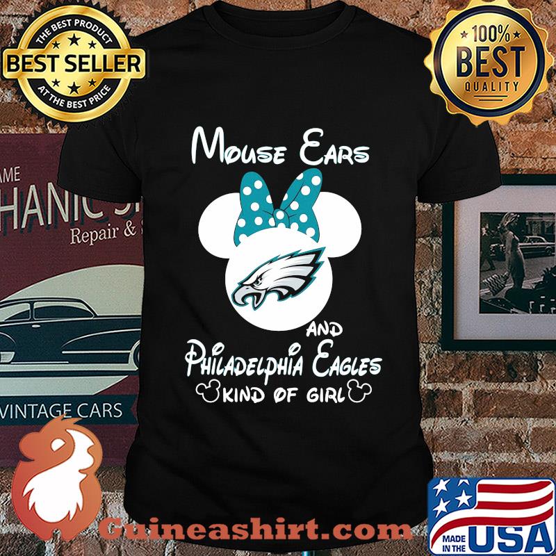 Mouse Ears and Philadelphia Eagles kind ò girl shirt