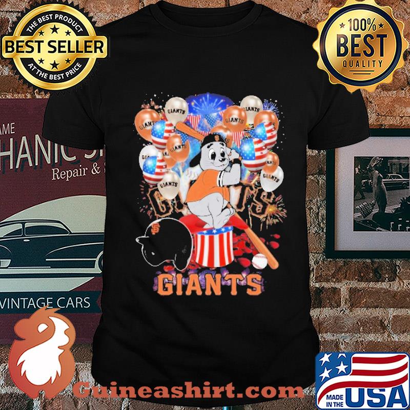 Mouse san francisco giants happy independence day mask soap firework balloon american flag shirt