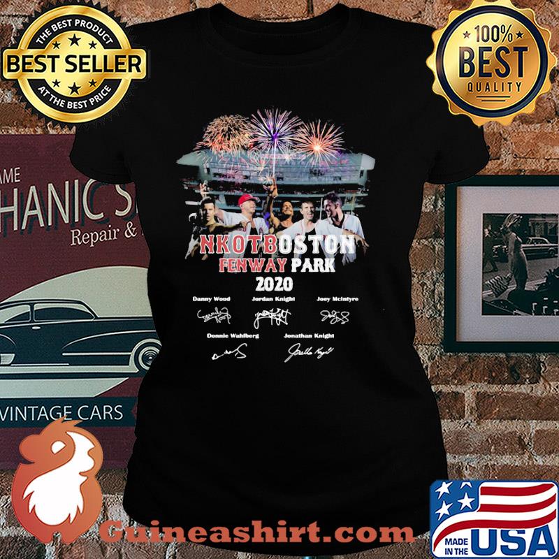 Nkotboston fenway park 2020 signatures firework s Ladies tee