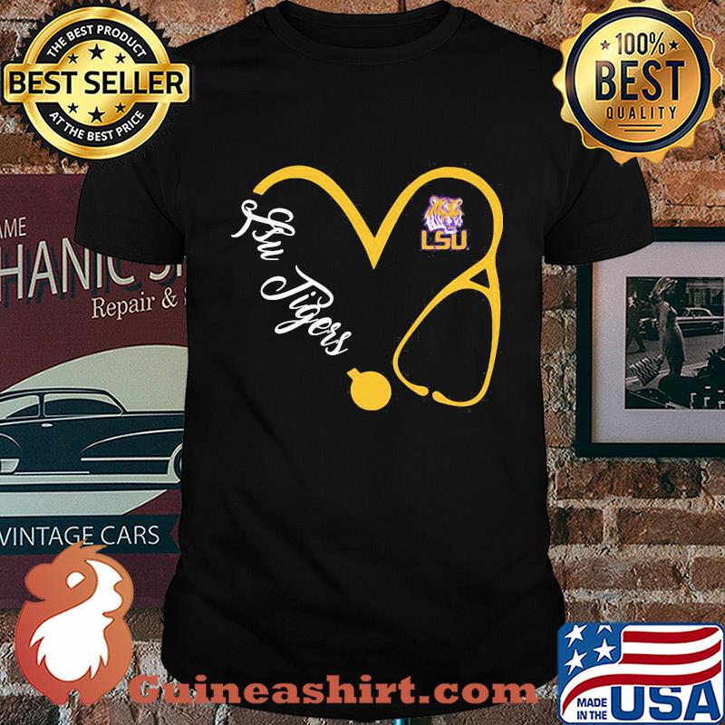 Nurse lsu tigers stethoscope shirt