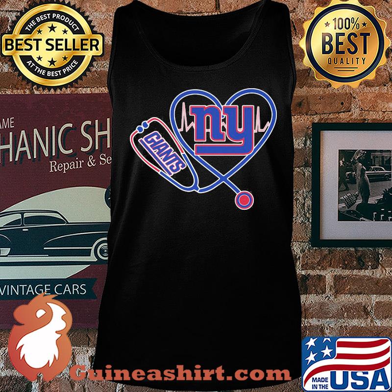Nurse new york giants stethoscope heartbeat s Tank top