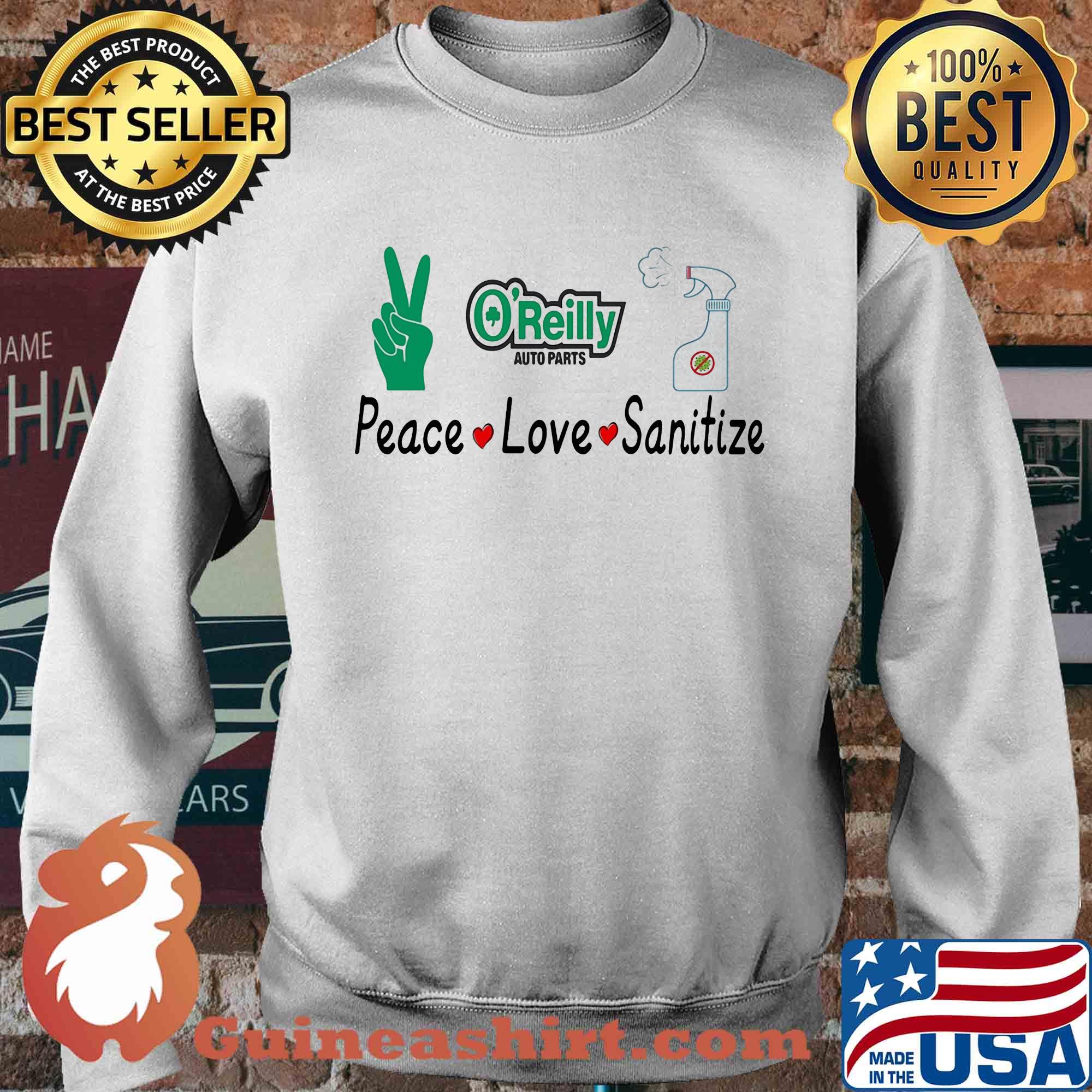O'reilly auto parts peace love sanitize covid-19 s Sweater