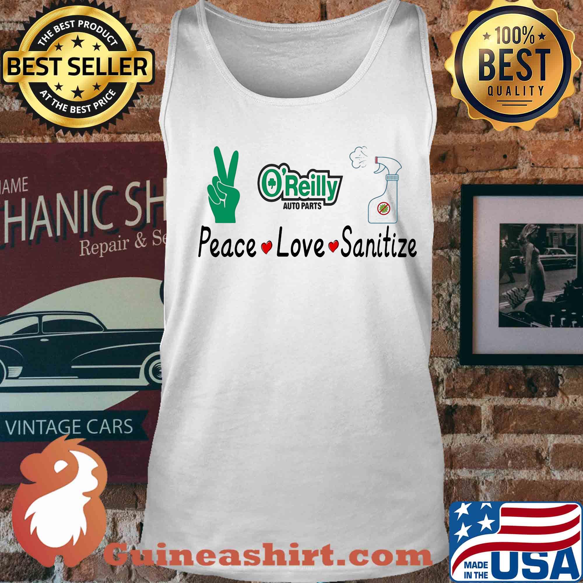 O'reilly auto parts peace love sanitize covid-19 s Tank top