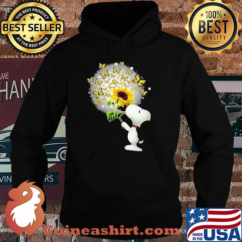 Official Snoopy sunflower and butterfly s Hoodie