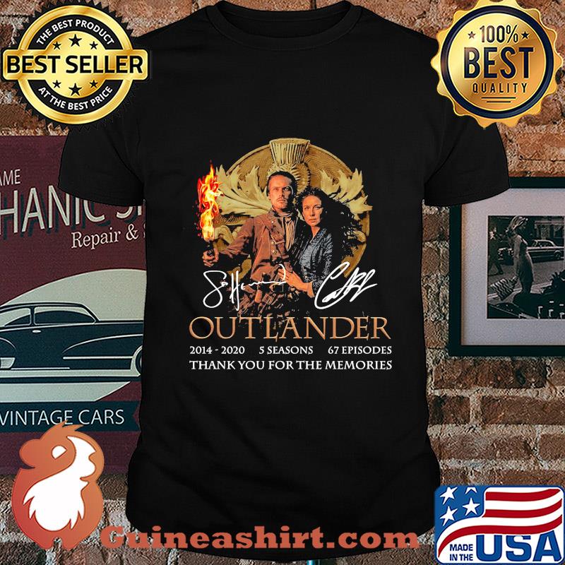 Outlander 2014 2020 5 seasons 67 episodes thank you for the memories signature shirt