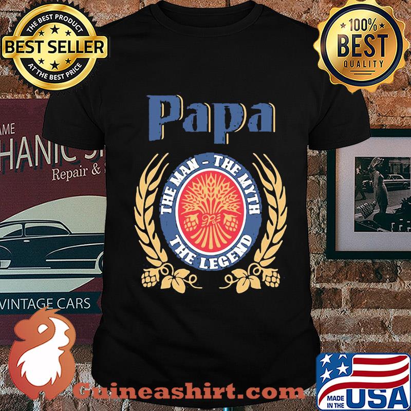 Papa the man the myth the legend logo shirt