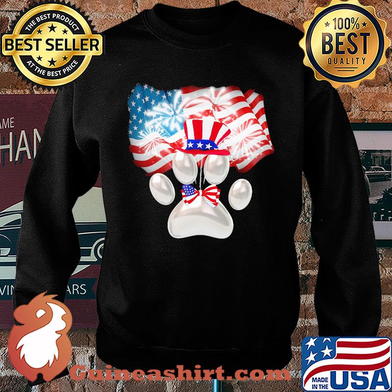 Paw American flag veteran Independence Day s Sweater