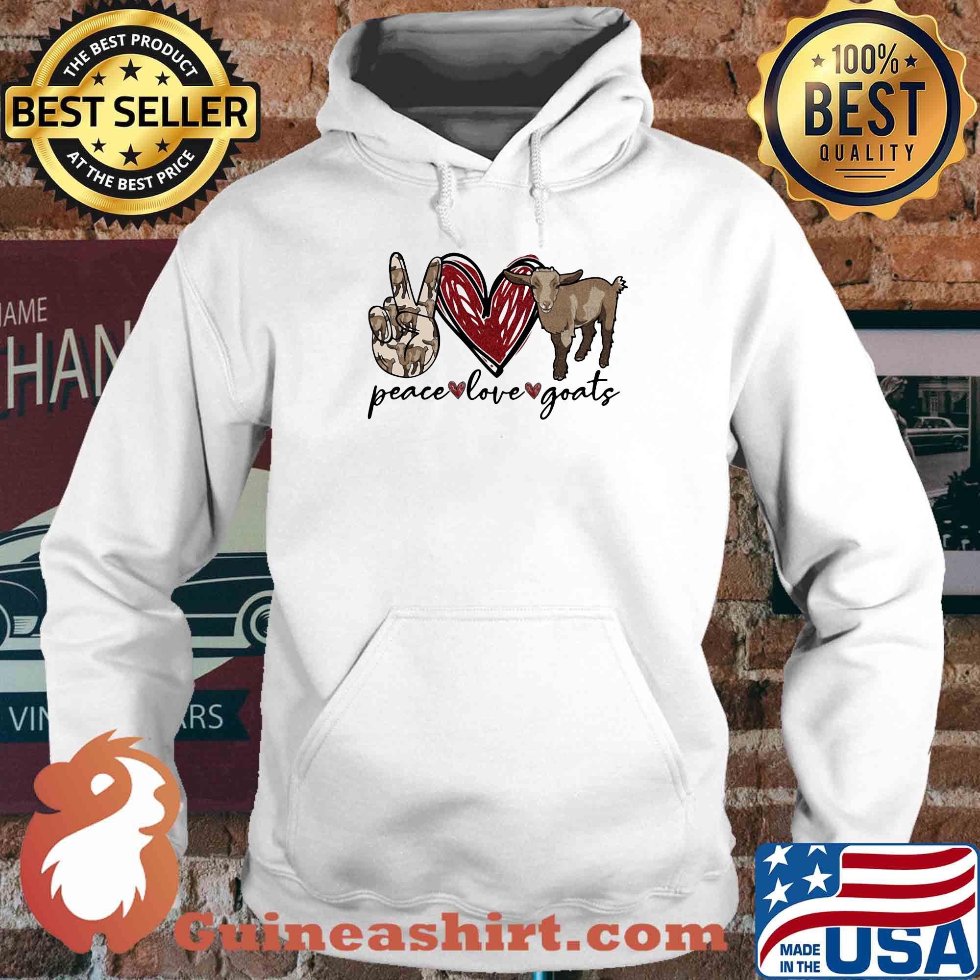 Peace love heart Goats s Hoodie