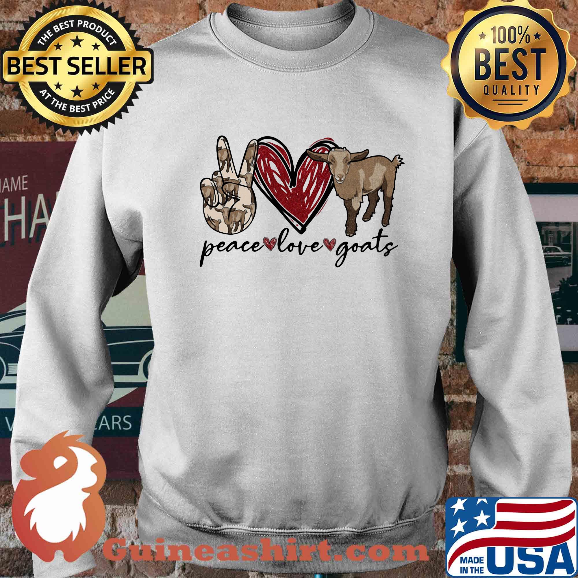 Peace love heart Goats s Sweater