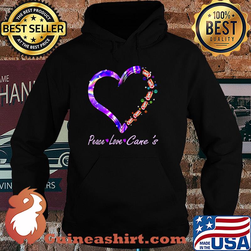 Peace love raising cane's chicken fingers heart s Hoodie