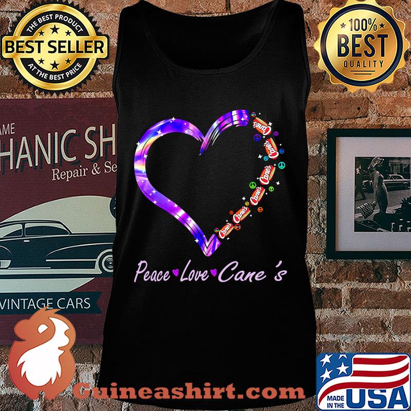 Peace love raising cane's chicken fingers heart s Tank top