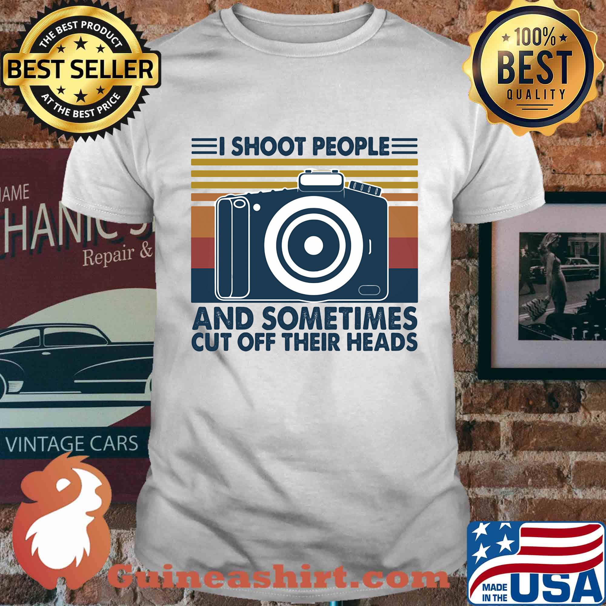 Photography I shoot people and sometimes cut off their heads vintage shirt