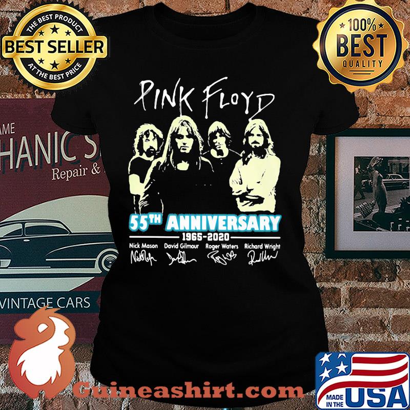 Pink floyd band 55th anniversary 1965 2020 signatures s Ladies tee