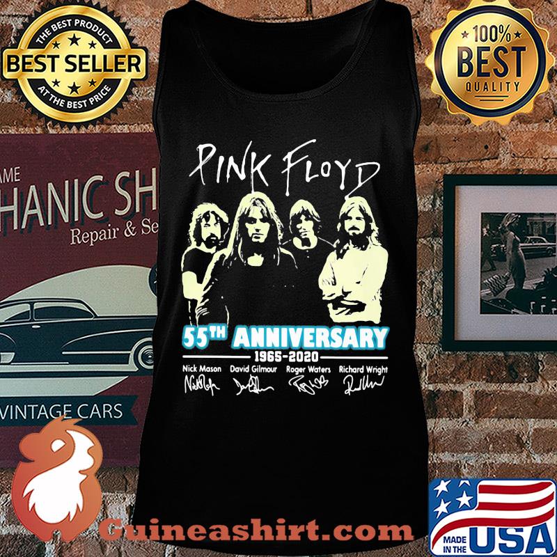 Pink floyd band 55th anniversary 1965 2020 signatures s Tank top