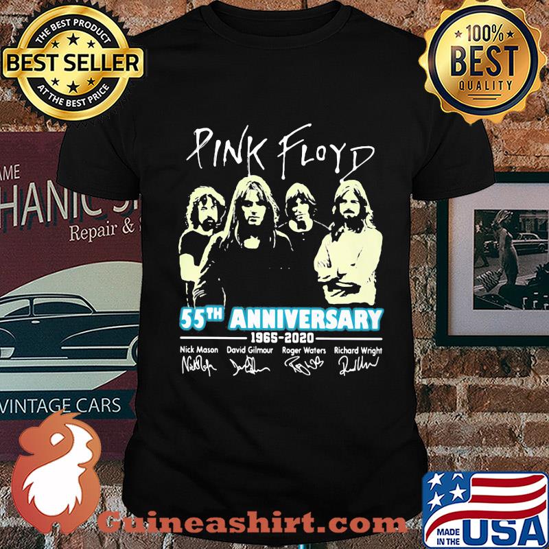 Pink floyd band 55th anniversary 1965 2020 signatures shirt