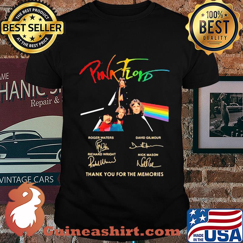 Pink floyd thank you for the memories signatures shirt