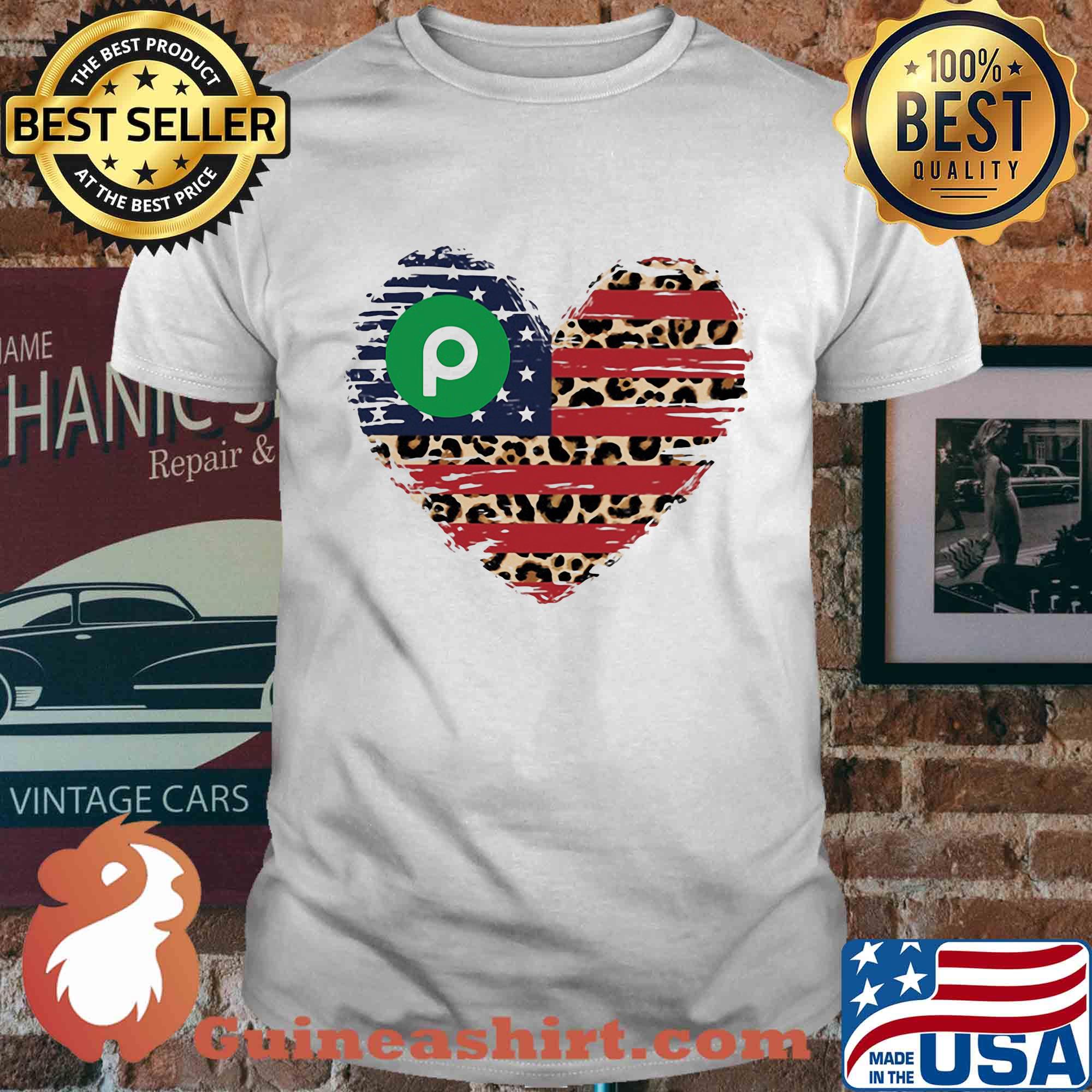 Publix heart American flag veteran Independence Day shirt
