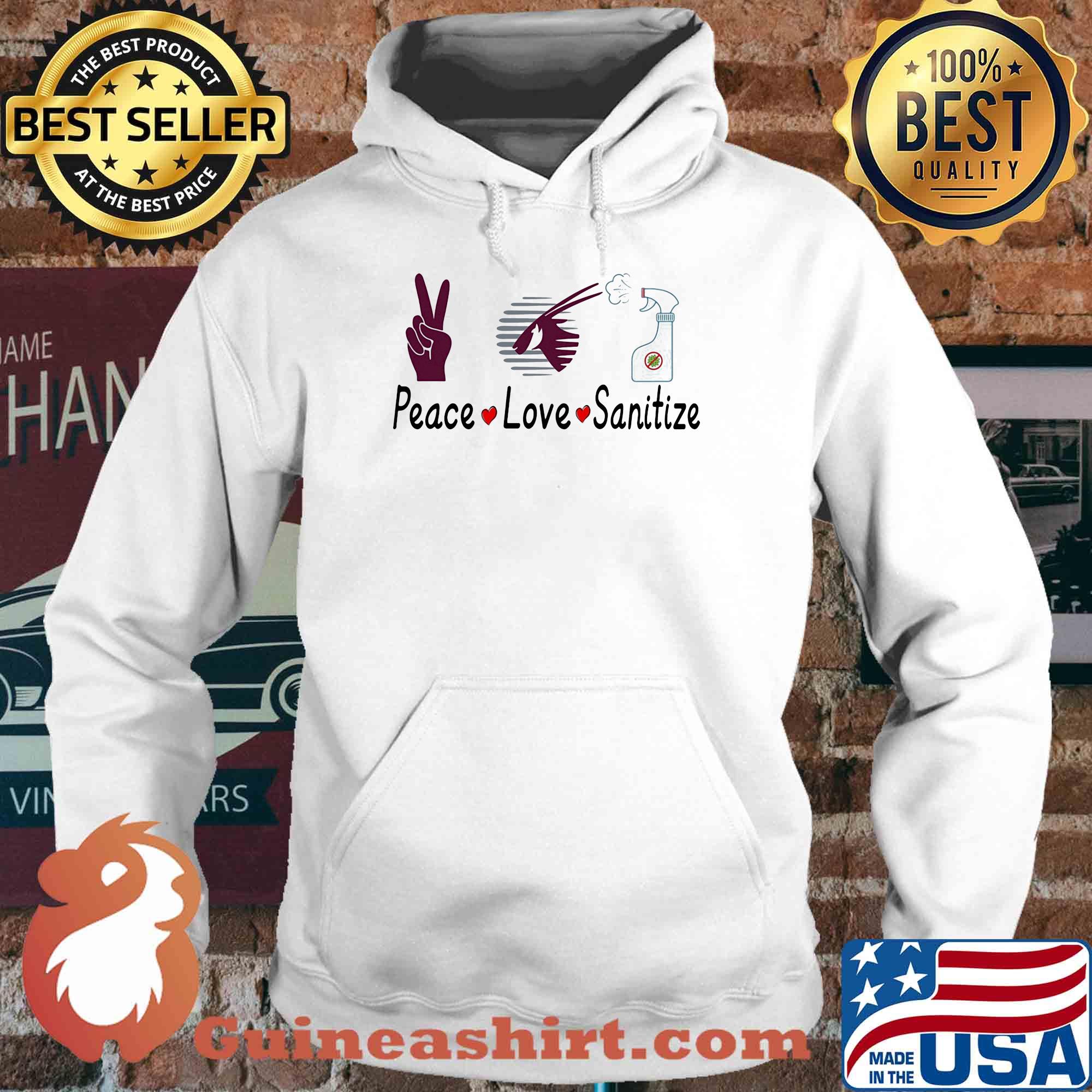 Qatar airways peace love sanitize covid-19 s Hoodie