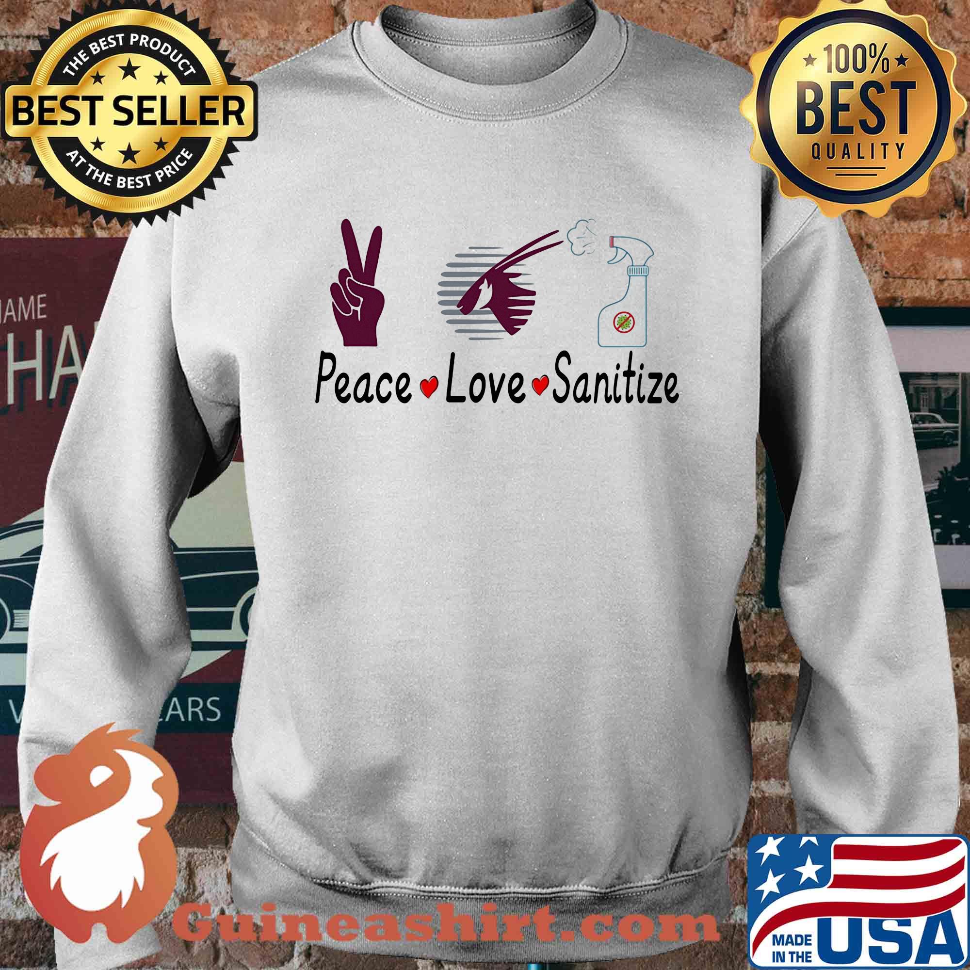 Qatar airways peace love sanitize covid-19 s Sweater