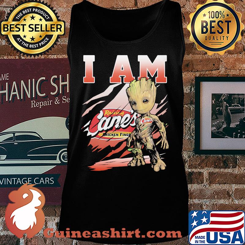 Raising cane’s chicken fingers I am baby groot s Tank top