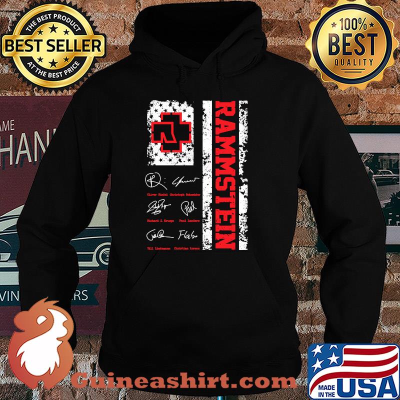 Rammstein signature American flag veteran Independence Day s Hoodie