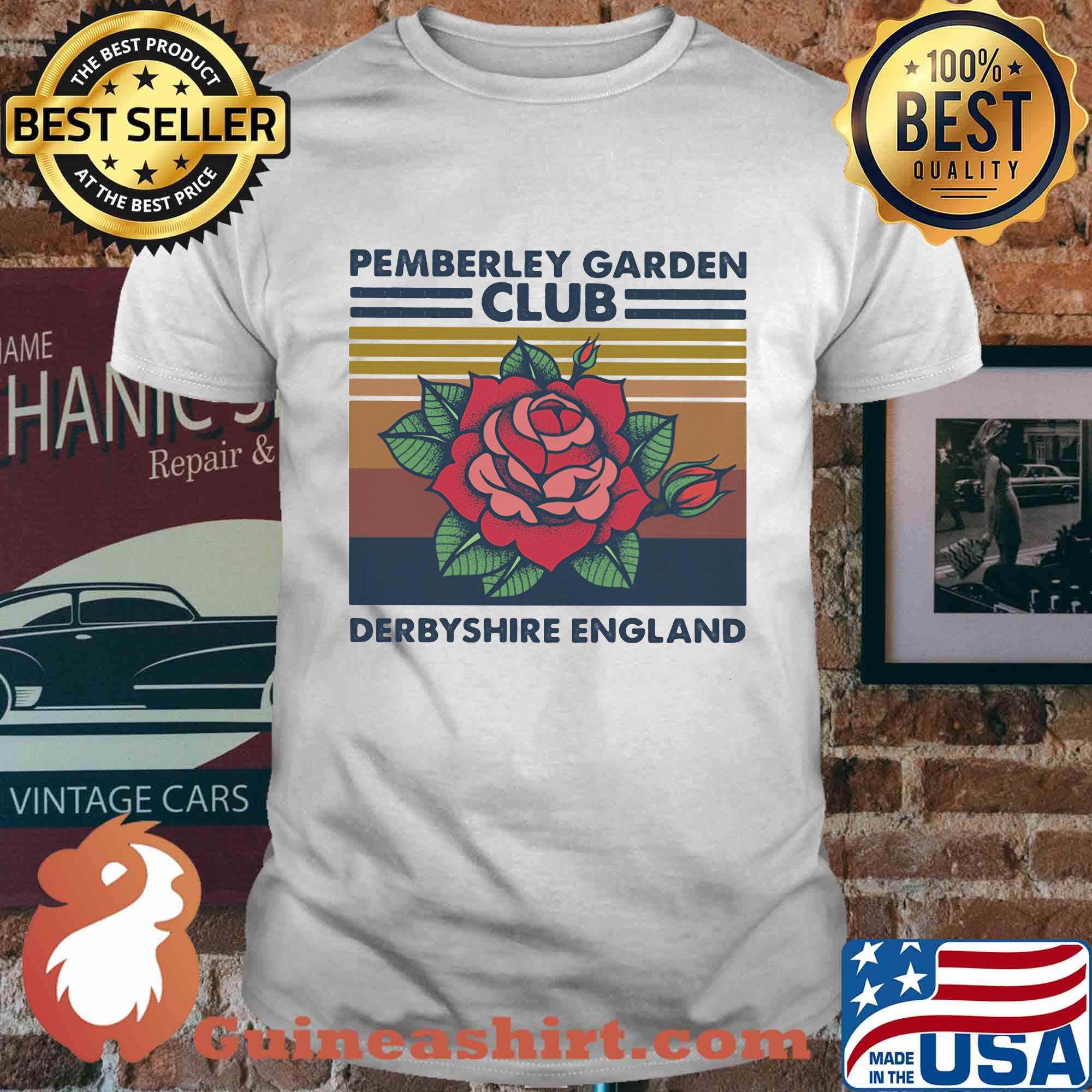 Rose pemberley garden club derbyshire england vintage shirt