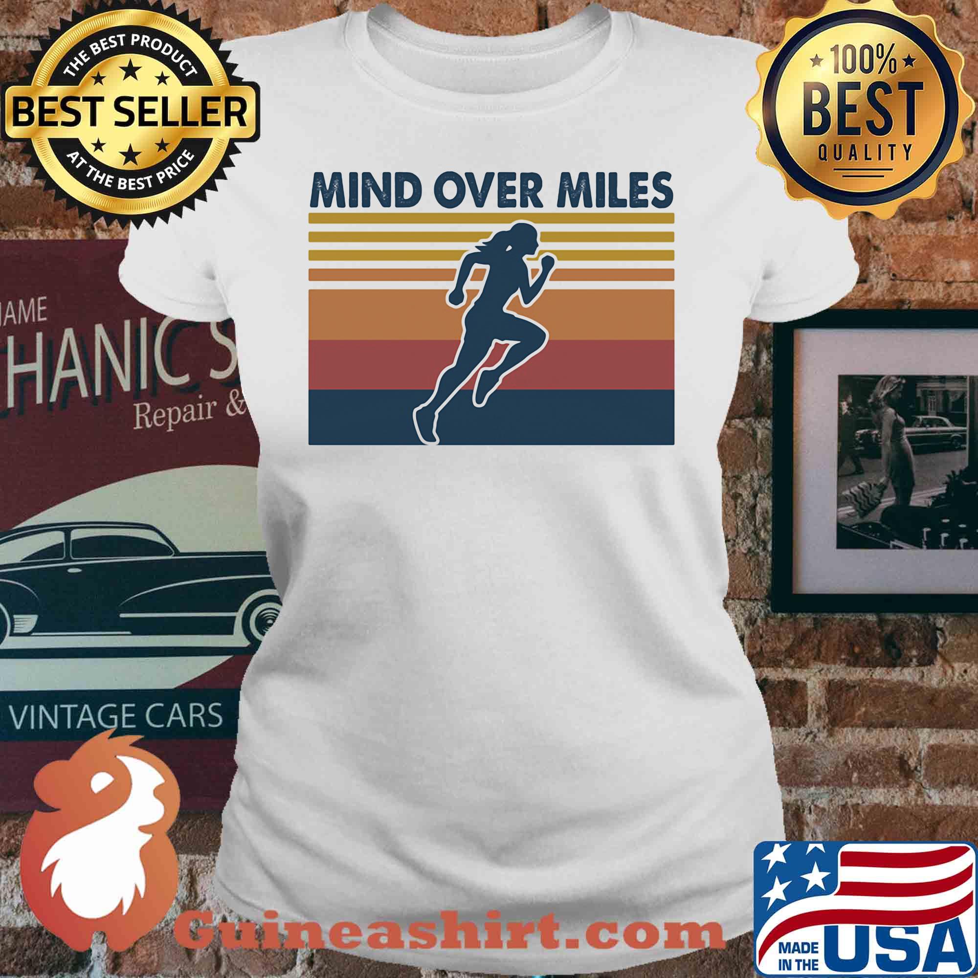 Running mind over miles vintage s V-neck