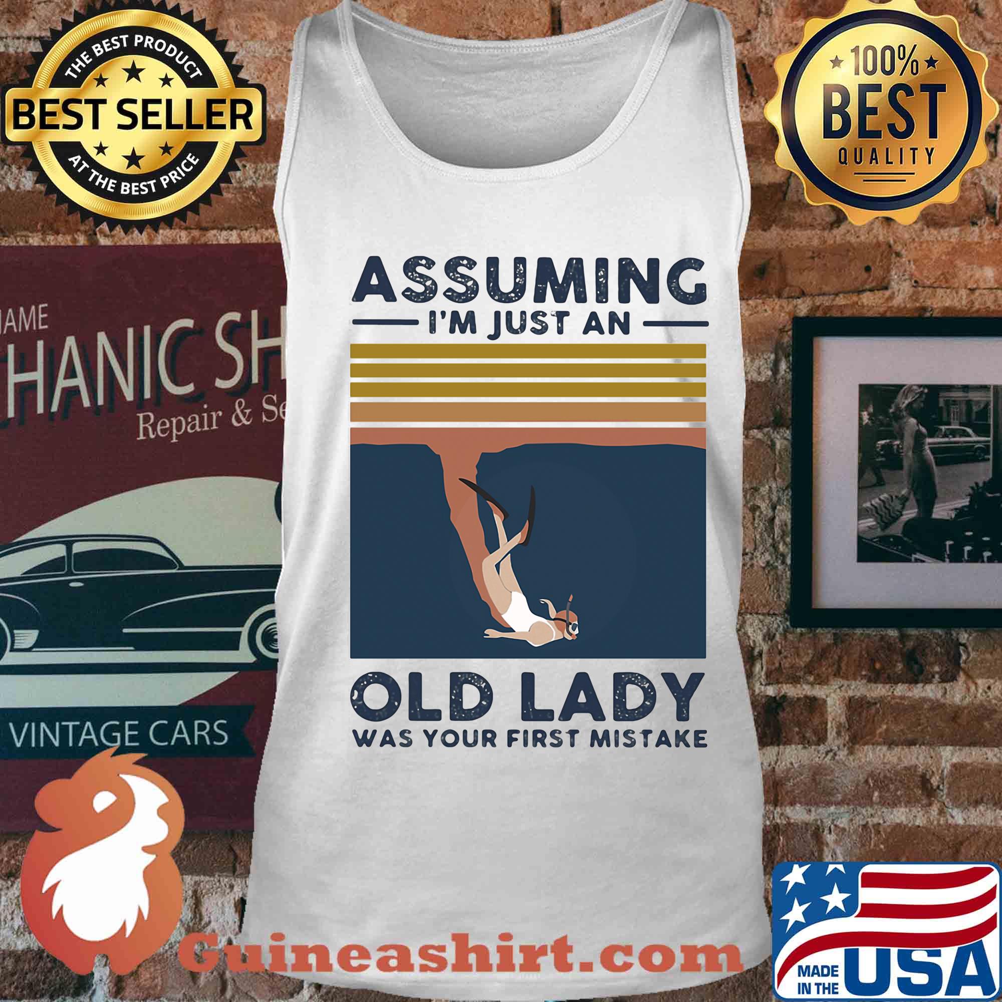 Scuba diving assuming I’m just an old lady was your first mistake vintage s Tank top