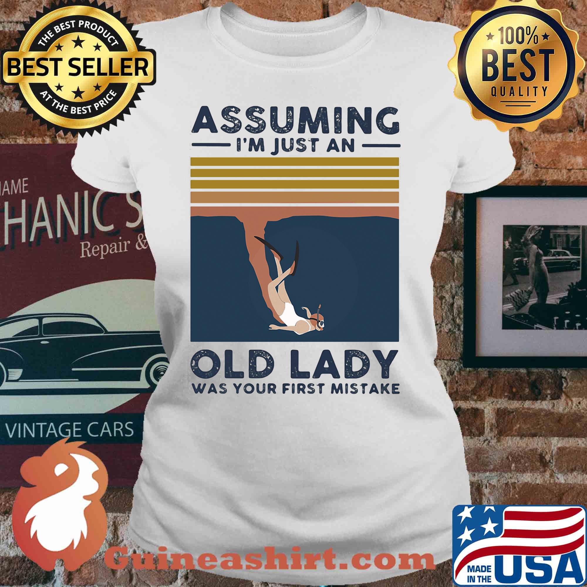 Scuba diving assuming I’m just an old lady was your first mistake vintage s V-neck