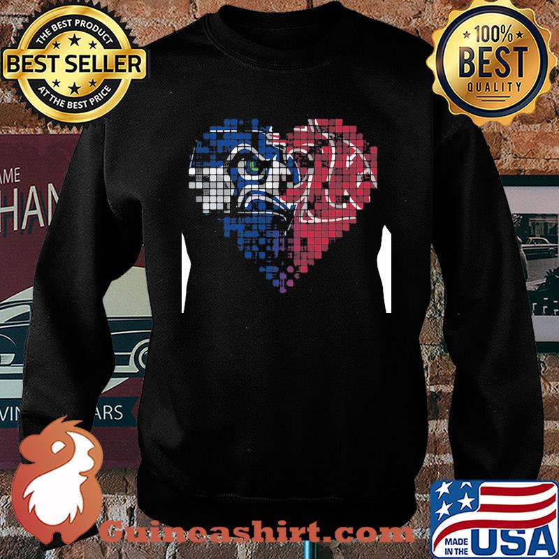 Seattle seahawks and washington state cougars heart puzzle s Sweater
