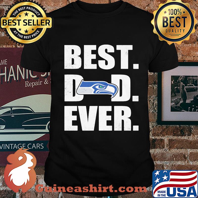 Seattle seahawks logo best dad ever happy father's day shirt
