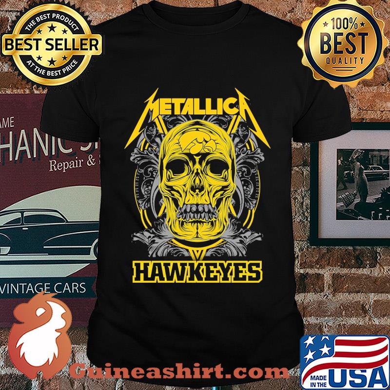 Skull Metallica Iowa Hawkeyes basketball fish shirt