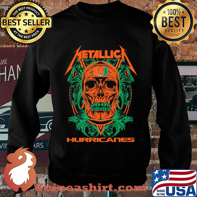 Skull Metallica Miami Hurricanes football fish s Sweater