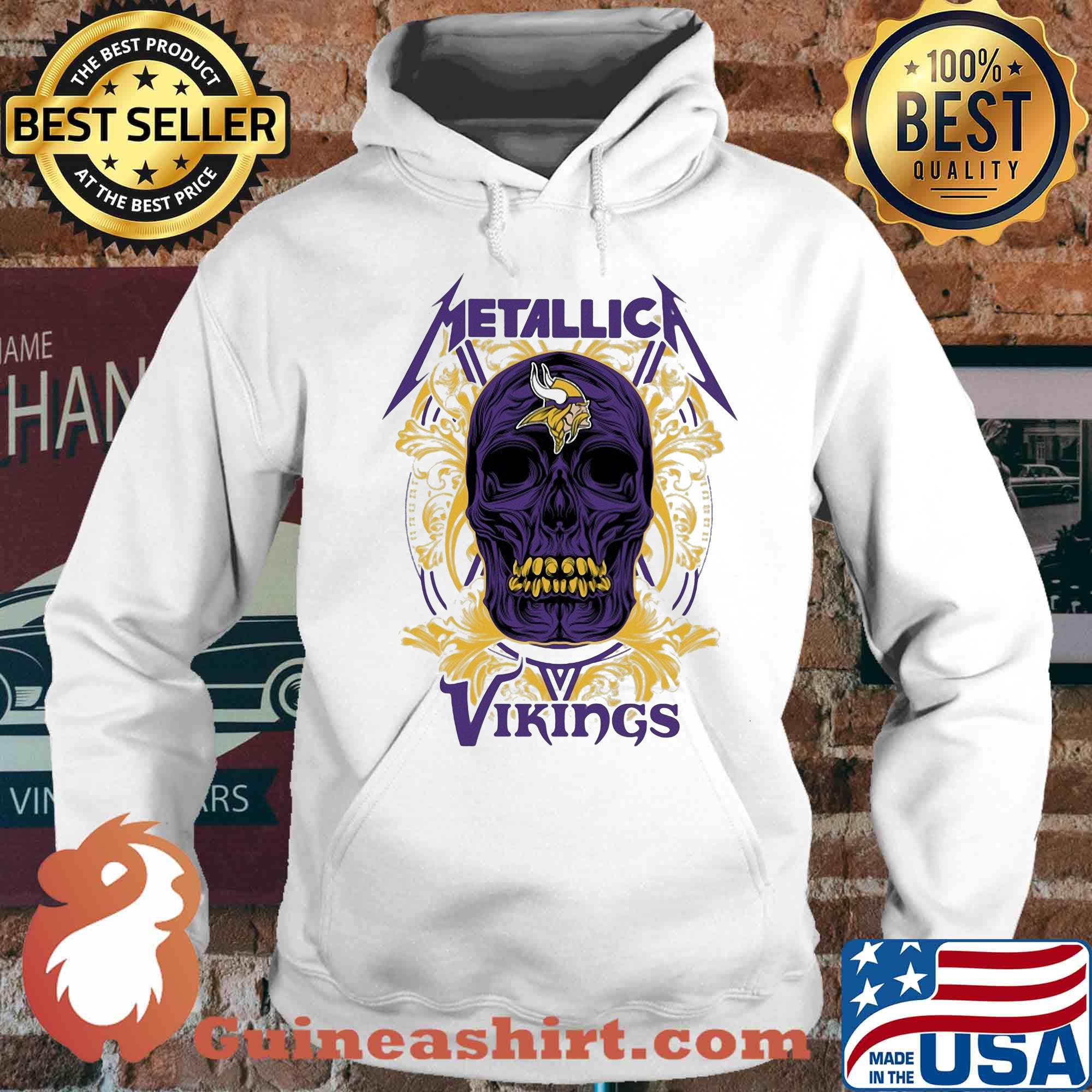 Skull metallica minnesota vikings s Hoodie