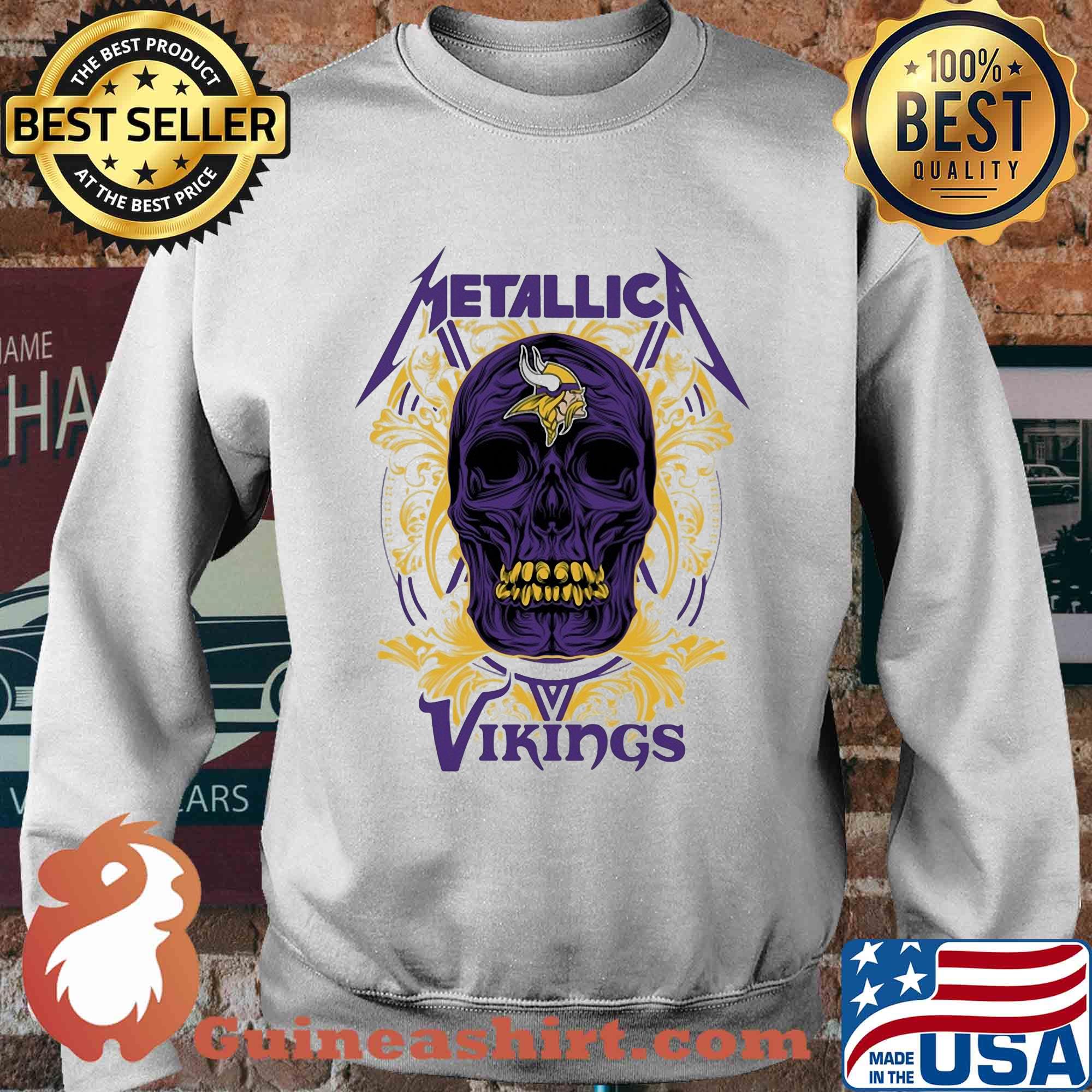 Skull metallica minnesota vikings s Sweater