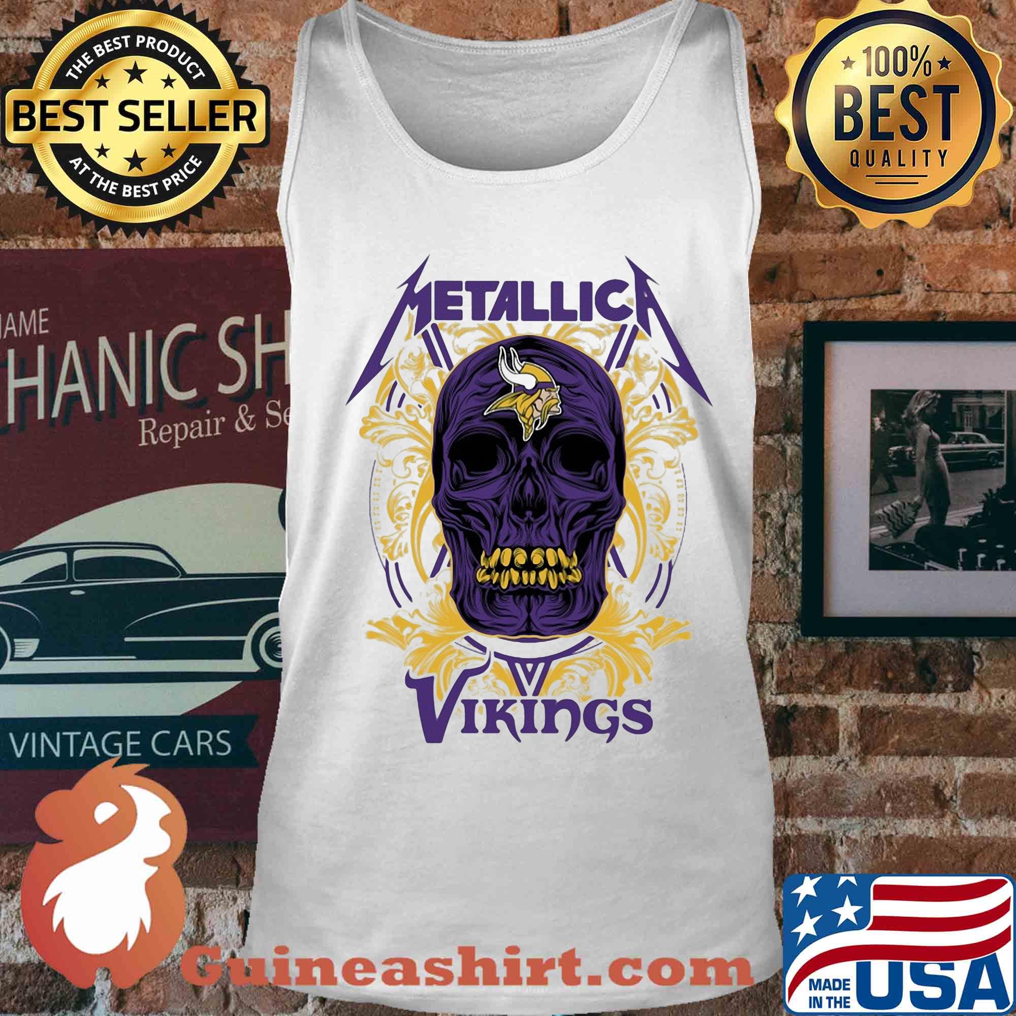 Skull metallica minnesota vikings s Tank top