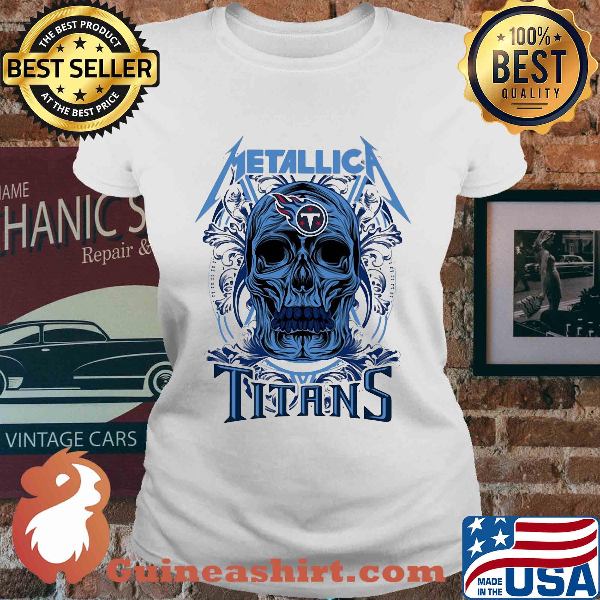 Skull metallica tennessee titans s Ladies tee