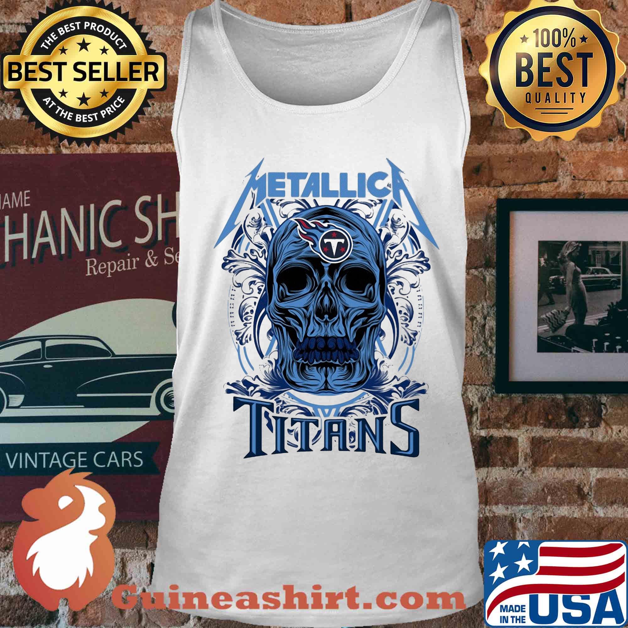 Skull metallica tennessee titans s Tank top