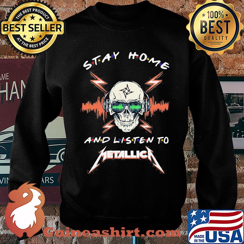 Skull stay home and listen to metallica band s Sweater