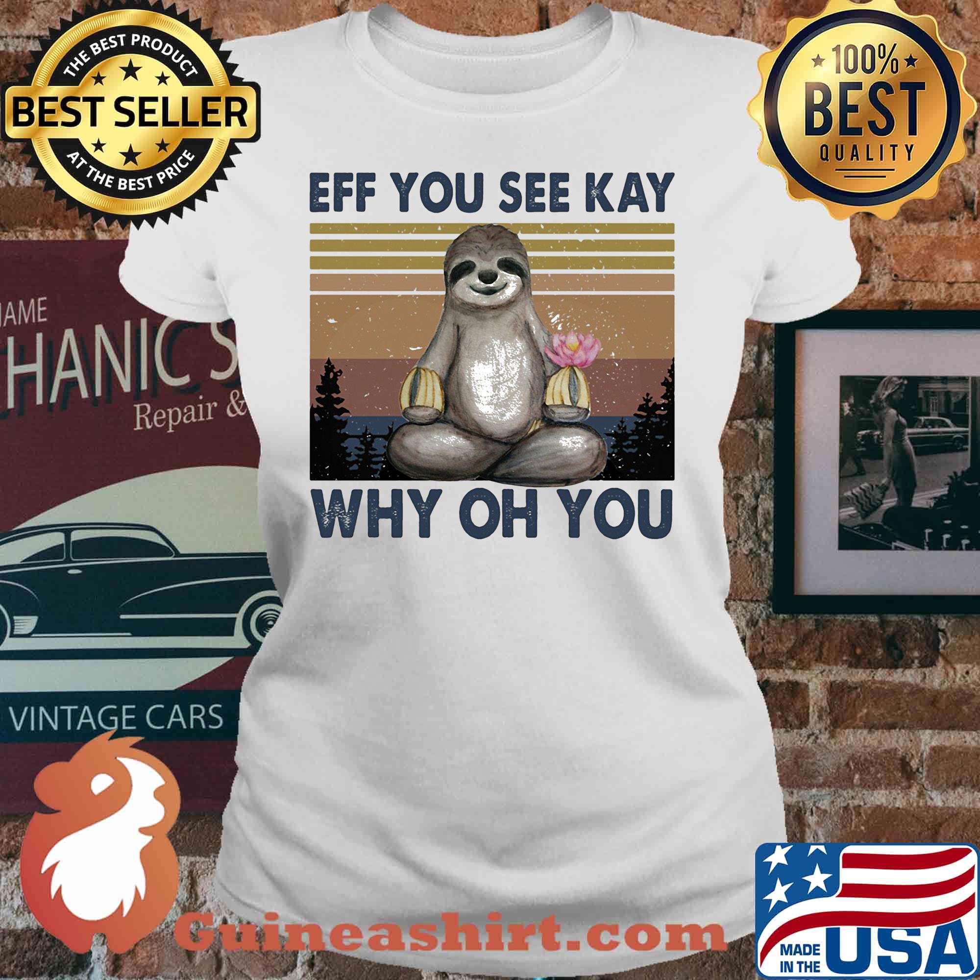 Sloth BFF you see kay why of you Yoga vintage s V-neck