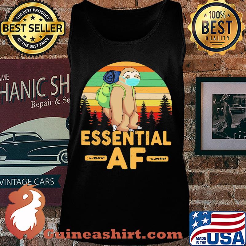 Sloth wear mask essential af vintage covid-19 s Tank top