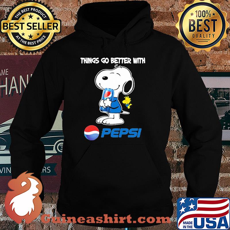 Snoopy and woodstock things go better with pepsi s Hoodie