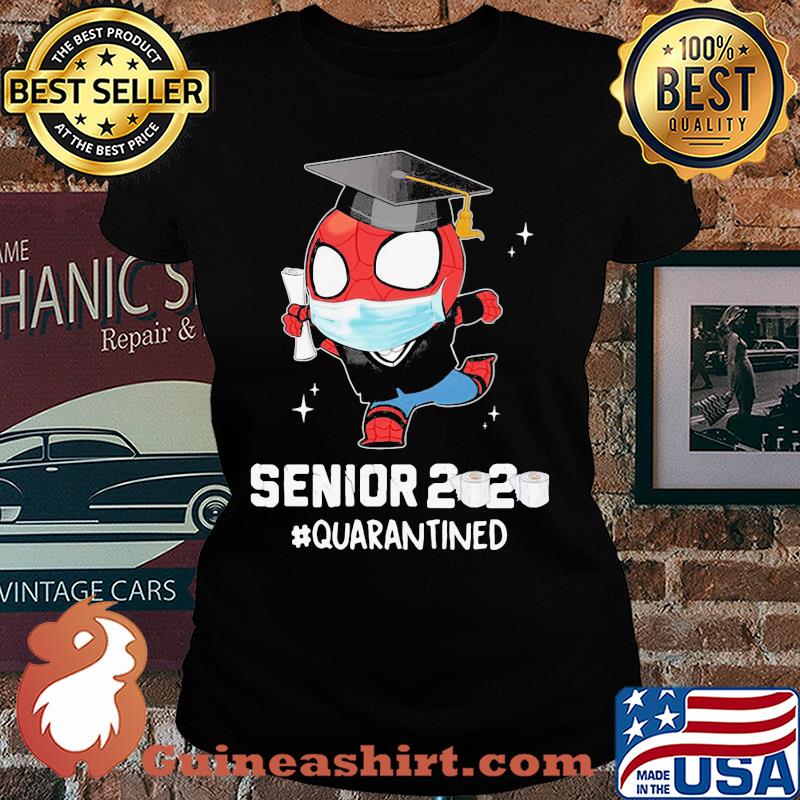 Spiderman senior 2020 quarantined toilet paper mask s Ladies tee