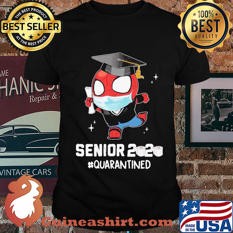 Spiderman senior 2020 quarantined toilet paper mask shirt