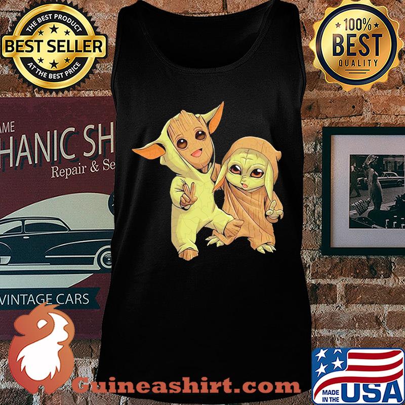 Star wars baby groot and baby yoda s Tank top